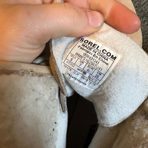 Sorel Women's Leather After Hours Lace Shearling Boots Size 9 Cream - Picture 9 of 9